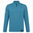 The Leinster 24/25 Club Classic 1/4 Zip by Castore is a teal, long-sleeve pullover featuring a high collar, quarter-zip, hem logo patch, and left sleeve emblem.