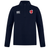 The EMB Canterbury Great Britain Club Shield 1/4 Zip Training Top in navy blue features a left chest logo and right crest, ideal for rugby season.