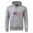 The Girls Rugby Club Hoodie by Canterbury from WRS Canterbury features a front pocket and "girls rugby" in blue and pink on a gray design—an ideal addition to any rugby club hoodie collection.