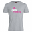 The Girls Rugby Club Plain Tee by WRS Canterbury is a gray cotton blend t-shirt featuring "girls rugby" printed in pink and white with a stylized rugby player graphic above.