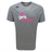 The Girls Rugby Tempo Vapodri T-Shirt by WRS Canterbury boasts "girls rugby" in white and pink on a gray sports tee, accented by a small pink icon overhead. Featuring VapoDri for exceptional moisture-wicking, it ensures comfort and dryness during any activity.
