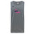 The Girls Rugby Tempo Vapodri Singlet by WRS Canterbury is a sleeveless gray tank with "girls rugby" in pink and purple on the front, a small Canterbury logo on the left shoulder, made from lightweight recycled polyester.