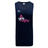 The Girls Rugby Tempo VapoDri Singlet by WRS Canterbury is a navy blue tank top with the Canterbury logo and "girls rugby" text in pink, made from recycled polyester and designed with VapoDri technology for peak performance.