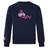 The Girls Rugby Club Crew Sweatshirt by WRS Canterbury is ultra-soft in navy blue, featuring "Girls Rugby" in pink and white on the front and an embroidered CCC logo on the sleeve, exuding a sporty aesthetic.