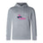 The Girls Rugby Club Lightweight Hoodie by WRS Canterbury is a light gray hoodie with a kangaroo pocket and "girls rugby" in navy and pink text plus a rugby ball graphic—ideal for any Canterbury fan.