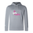 The Girls Rugby Club Lightweight Hoodie by WRS Canterbury is gray and features "girls rugby" in pink and white on the front. It has drawstrings, a kangaroo pocket, and the iconic Canterbury logo, offering style and comfort for casual wear.