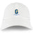 The EMB S&S Activewear Gretna United Rugby Adult Low-Profile Cotton Twill Dad Cap features a white design with an embroidered blue and yellow "G" logo and "Gretna United Rugby" text on the front.