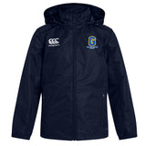 The Gretna United Rugby Club Vaposhield Stadium Jacket by EMB Canterbury features a hood, padded insulation, Canterbury logo, zip closure, two front pockets, and comes in navy blue.