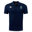 Gretna United Rugby Club Dry Polo by EMB Canterbury: navy blue, short-sleeve, collar, breathable Vapodri tech, Canterbury logo right chest, embroidered "G" with "GORDONSTOUN" left chest.
