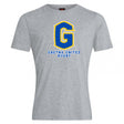 The Gretna United Rugby Club Plain Tee by WRS Canterbury is a premium grey cotton blend t-shirt with a blue and yellow logo.
