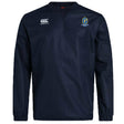 The Gretna United Rugby Club Vaposhield Contact Top by EMB Canterbury is a navy blue long-sleeve top with Vaposhield technology, the Canterbury logo on the right chest, and a yellow "G" emblem with text on the left.