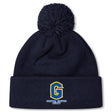 Stay warm and show team pride with the Gretna United Rugby Pom Pom Beanie by Canterbury. This navy fleece-lined EMB Canterbury hat features a yellow-blue "G" logo and "Gretna United Rugby" on the cuff, plus a fun pom-pom on top.