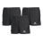 The Gilbert Virtuo Match Short 3-Pack by Bundle Gilbert offers three pairs of black rugby-specific athletic shorts featuring the "Gilbert" logo and an elasticated waist, delivering a perfect blend of comfort and performance.