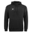 The Gilbert GTS Pullover Hoodie by Gilbert features a black design with a front pouch pocket, drawstring hood, and a small white crescent logo on the left chest—delivering comfortable athletic style for any occasion.
