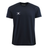 The Gilbert GTS Training Tee by Gilbert is a plain black short-sleeve athletic top featuring a small white logo on the left chest and a black collar label, designed for comfort and moisture wicking during workouts.