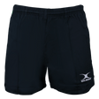 The Gilbert Kiwi Pro Rugby Shorts are made from 100% cotton and feature an elastic waistband with a subtle logo on the lower left side. These black shorts by Gilbert offer comfort and style for sports or casual wear.