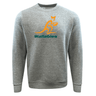 A comfortable grey Wallabies Fleece Crewneck Sweatshirt featuring the word "Wallabies" on it, combining both comfort and style from WRS Augusta.