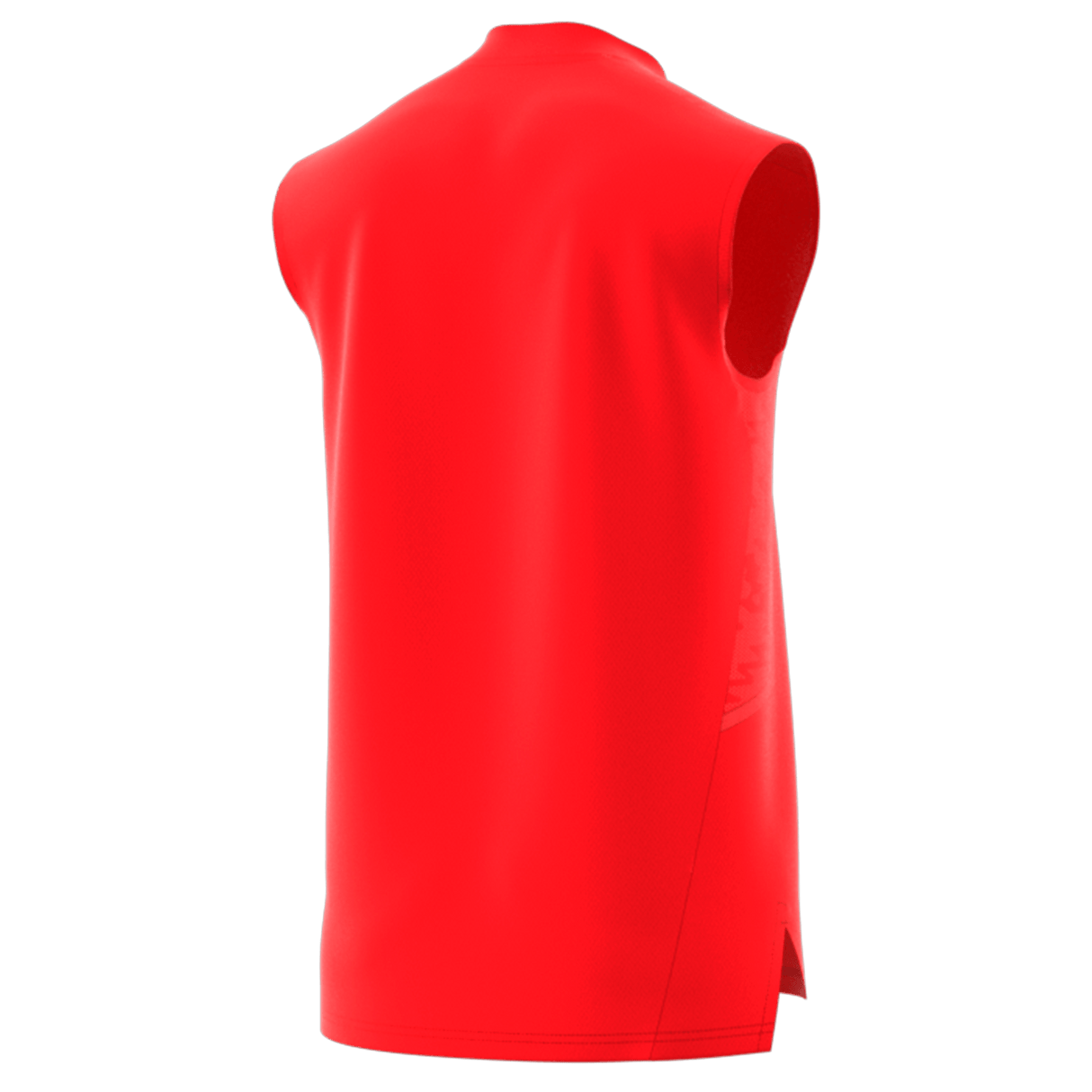 The back view of a men's All Blacks Red Singlet by adidas.