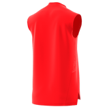 The back view of a men's All Blacks Red Singlet by adidas.