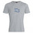 The Holy Cross Club Plain Tee by Canterbury from WRS Canterbury is a grey cotton blend short-sleeve shirt featuring a large blue "HC" logo with white and navy outline on the chest, offering customizable classic comfort and style.