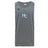 The Holy Cross Tempo Vapodri Singlet by WRS Canterbury is a sleeveless gray athletic tank top featuring VapoDri tech, the Canterbury logo on the right shoulder, and "HC" in blue and white on the chest.