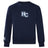 The Holy Cross Club Crew Sweatshirt by Canterbury from WRS Canterbury is a navy blue, ultra-soft sweatshirt with "HC" in white on the chest, embroidered CCC logo, and a small Canterbury logo on the left sleeve for classic comfort and style.