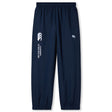 The Holy Cross Cuffed Hem Stadium Pant by EMB Canterbury features an elastic waist, cuffed hem, and logos on the left leg—ideal rugby pants for training or casual wear.