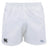 The Holy Cross Professional Polyester Rugby Short by EMB Canterbury features an elastic waistband, durable polyester fabric, the Canterbury logo on the left leg, and an "HC" emblem on the right leg.