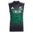 Support the team with the Maori All Blacks Performance Singlet by adidas, a black sleeveless jersey adorned with green Maori-inspired patterns. Featuring AEROREADY technology for maximum comfort, it showcases the adidas Rugby and INEOS logos along with "Maori All Blacks" text.