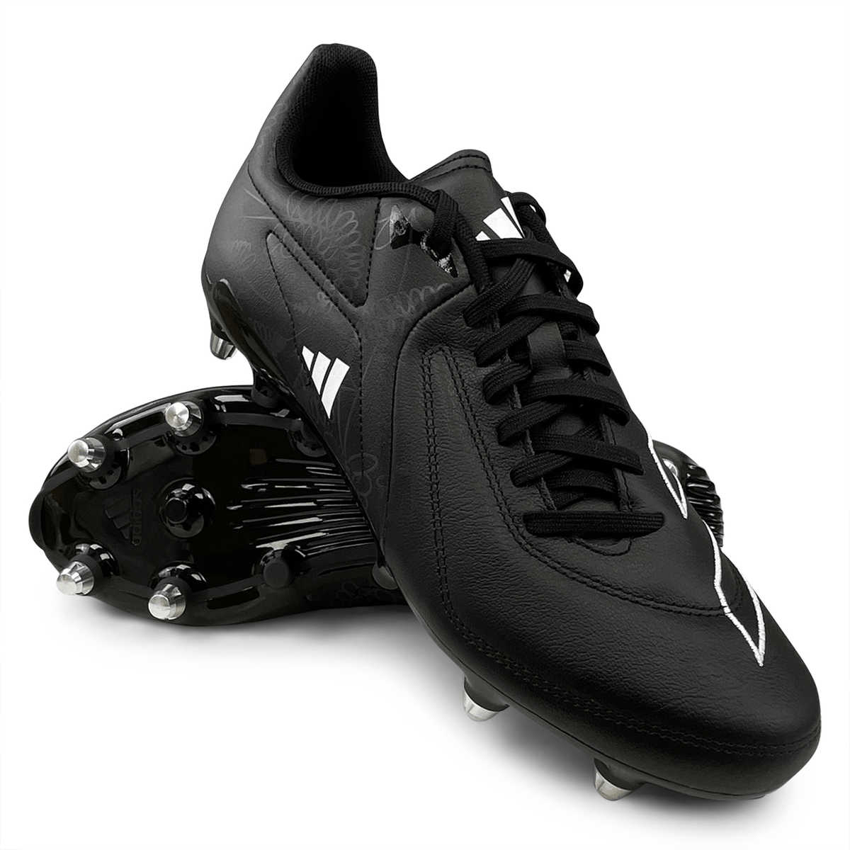 adidas RS15 Elite Rugby Cleat '23 Soft Ground Boot Core Black/White
