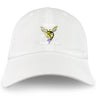The EMB S&S Activewear Hornets Rugby Club Adult Low-Profile Cotton Twill Dad Cap features embroidered team branding with a hornet logo, "Hornets Rugby Club," and "1977" on the front.