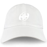 The Clarksville Headhunters Adult Low-Profile Cotton Twill Dad Cap by EMB S&S Activewear features a white embroidered "H" team logo on the front.
