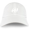 The Clarksville Headhunters Adult Low-Profile Cotton Twill Dad Cap by EMB S&S Activewear features a white embroidered "H" team logo on the front.