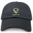 The Hornets Rugby Club Adult Low-Profile Cotton Twill Dad Cap by EMB S&S Activewear is a dark grey dad hat embroidered with the club’s hornet mascot and "1977.