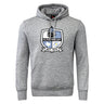 The Austin Huns Rugby Club Hoodie by WRS Canterbury features an embroidered "Huns Rugby Est. 1972" crest with chest symbols, a front pocket, and a drawstring hood.