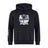 The Austin Huns Rugby Club Hoodie by WRS Canterbury features the Huns logo with a Viking helmet, blue and white shield, "EST. 1972" on the front, and three white stripes on the left sleeve.
