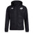 The Clarksville Headhunters Club Vaposhield Full Zip Rain Jacket by EMB Canterbury features a black hood, zip closure, water resistance, and embroidered logos on the chest—ideal for rugby as a rain jacket.