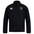 The Hornets Rugby Club Club Track Jacket by EMB Canterbury is a black, lightweight jacket with the club logo on the left chest and a full front zipper—ideal comfort for on or off the field.