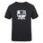 The Austin Huns Rugby Club Plain Tee by WRS Canterbury is a black cotton blend, featuring a front crest with a Viking helmet, "Huns Rugby," and "Est. 1972" printed on it.