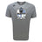 The Austin Huns Rugby Tempo Vapodri T-Shirt by WRS Canterbury is a gray short-sleeve sports shirt featuring the Huns Rugby logo with a Viking helmet, shield, and “EST. 1972” text.