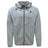 The Austin Huns Rugby Tempo Vapodri Full-Zip Hoodie by EMB Canterbury features a light grey zip-up design, two pockets, embroidered logos, and moisture-wicking fabric for all-day comfort.