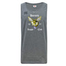The Hornets Rugby Club Tempo Vapodri Singlet by WRS Canterbury is a grey recycled polyester tank with a yellow hornet graphic, "Hornets Rugby Club 1977" text, Canterbury logo on the left shoulder, and VapoDri tech for comfort.