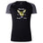 The Hornets Rugby Club Women's Elite Training Tee by WRS Canterbury is a black and gray short-sleeve top featuring "Hornets Rugby Club 1977" and a yellow hornet logo, designed for breathable comfort on and off the field.