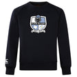 The Austin Huns Rugby Club Crew Sweatshirt by WRS Canterbury is a black crew with a large embroidered Huns Rugby crest on the chest and a small Canterbury logo on the left sleeve.