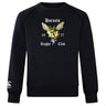 The Hornets Rugby Club Club Crew Sweatshirt by WRS Canterbury is an ultra-soft black sweatshirt with a large hornet graphic, "Hornets Rugby Club 1977" on the front, and an embroidered CCC logo on the left sleeve.