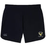 The Hornets Rugby Club Elite Woven Shorts by EMB Canterbury feature a white Canterbury logo and a yellow Hornets Rugby Club 1977 emblem—ideal for training or everyday wear.