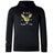 The Hornets Rugby Club Lightweight Hoodie by WRS Canterbury features a black design with a yellow hornet graphic, white "Hornets Rugby Club 1977" text, a small sleeve logo, and a comfy kangaroo pocket.