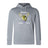 The Hornets Rugby Club Lightweight Hoodie by WRS Canterbury features a gray design, bold yellow and black hornet graphic, “Fornes Rugby Club 1977” text, a small left sleeve logo, and a classic kangaroo pocket for convenience.
