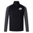 The EMB Canterbury Clarksville Headhunters Elite First Layer is a black, long-sleeve quarter-zip rugby training top with dark grey sleeves, VapoDri tech, and a white circular "AH" logo on the left chest.