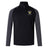 The EMB Canterbury Hornets Rugby Club Elite First Layer is a black/dark gray long-sleeve quarter-zip top with VapoDri technology and a yellow and white embroidered club logo on the left chest.